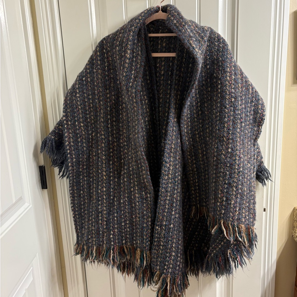 Tapestries Ireland Ltd Artisan Woven Wool Cape Poncho Cocoon Coat Helena Ruuth - Picture 3 of 13